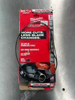 Milwaukee 30-9/16 in. 12/14 3pk TPI Compact Portable Band Saw Blades