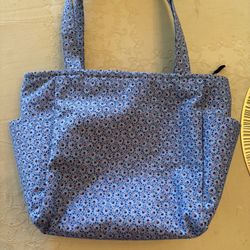 New! Fully Lined Tote Bag - 10” x  14” - Blue
