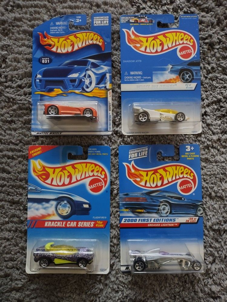 4 Hot Wheels Cars