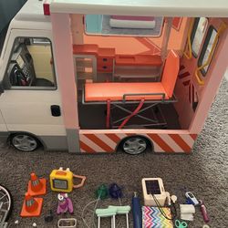 Our Generation Rescue Ambulance W/Electronics for 18" Dolls