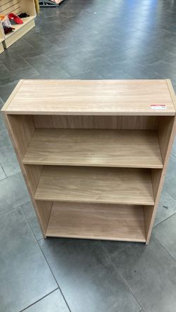Light Wood 3-Shelf Bookcase