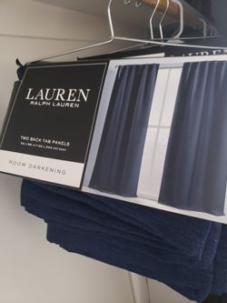 Navy Blue Window Panels