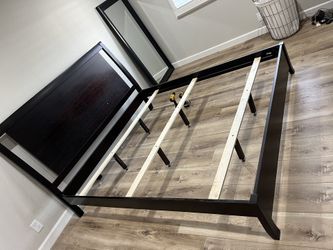 King size bed frame and box springs
