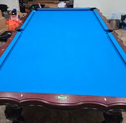 Peter Vitale 9ft pool table with new simonis cloth blue 2800 including the professional moving