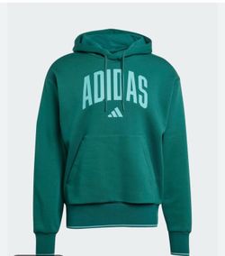 adidas Men's Collegiate Hoodie Collegiate Green / Powder Teal 2XL