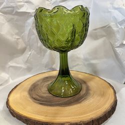 Vintage Green Compote 