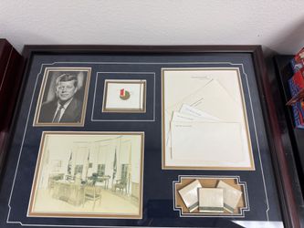 John F Kennedy White House president rare artwork framed