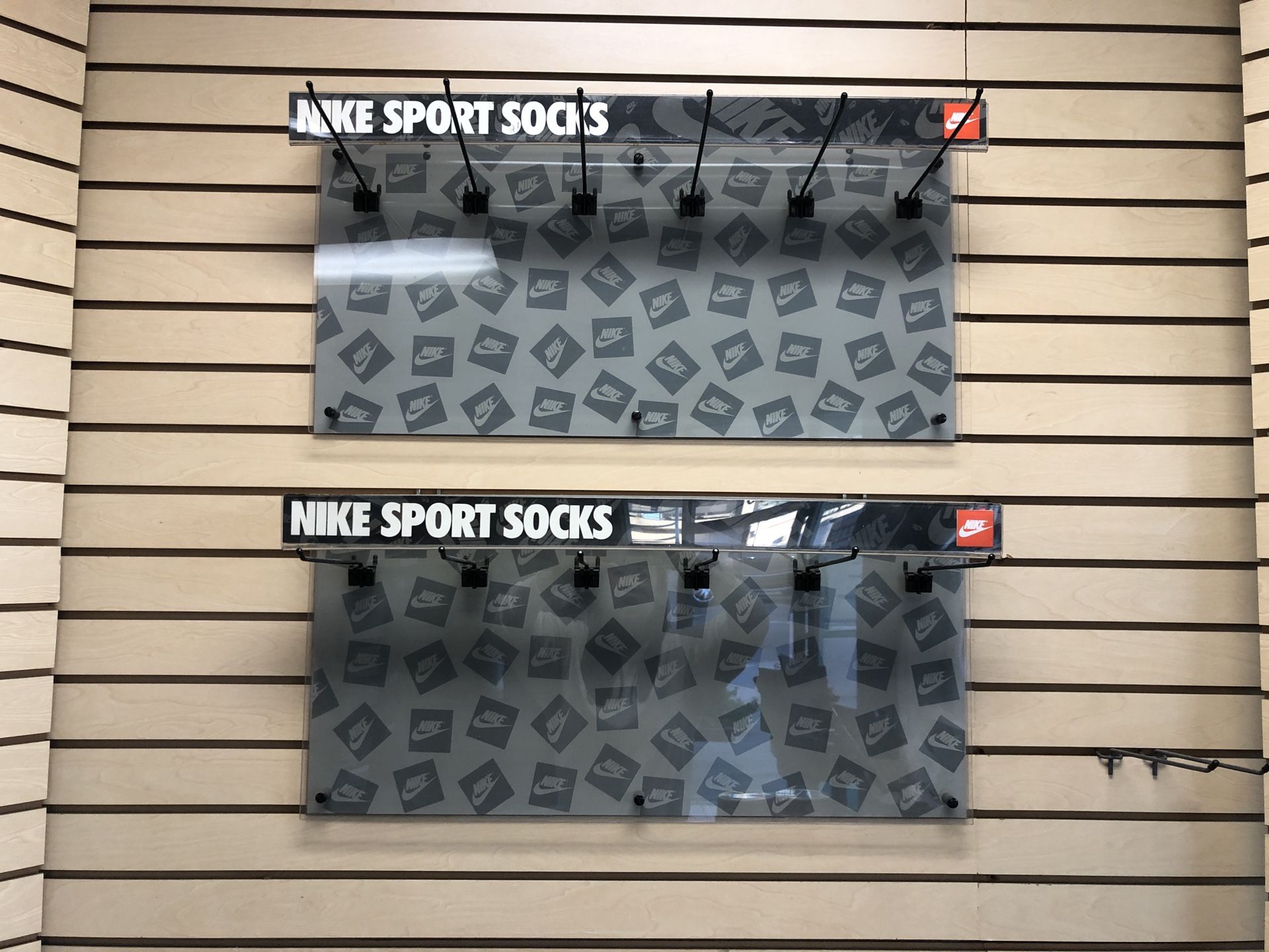 Nike Vintage 90s Logo Sock Slat Wall Store Display