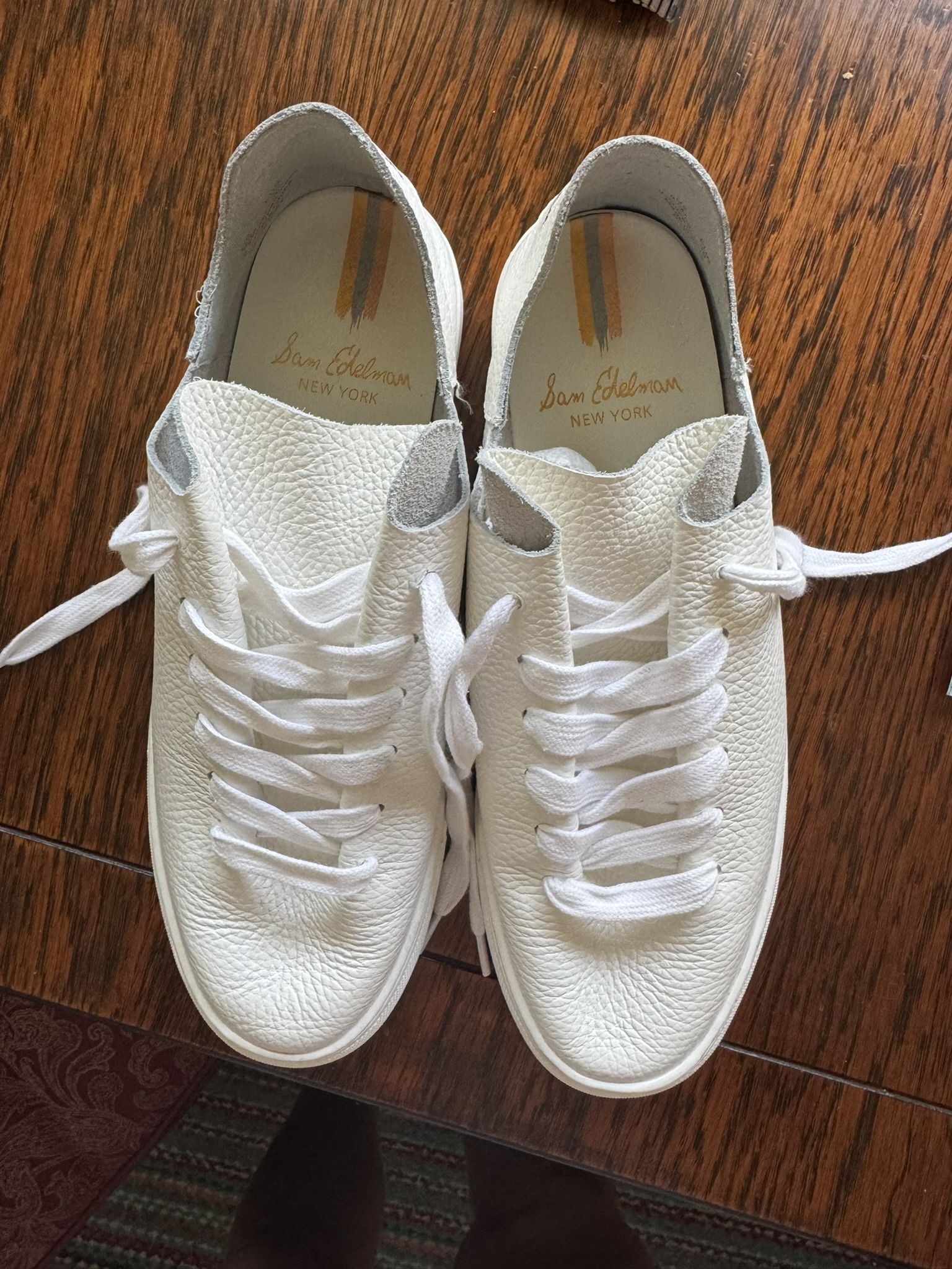 Sam Edelman White Leather Sneakers