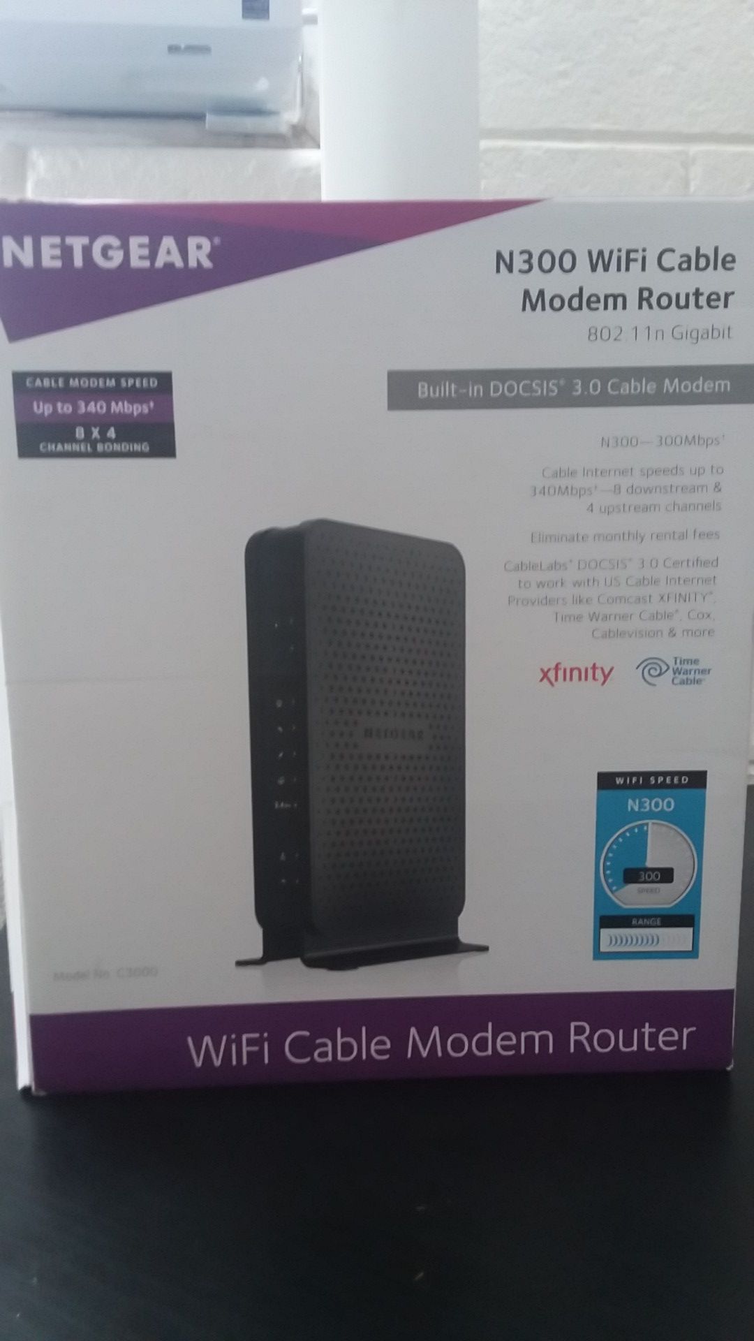 Netgear N300 WiFi Router and Modem