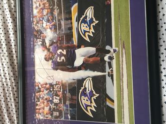 Limited Edition Autographed Ray Lewis #52 Professionally Matted