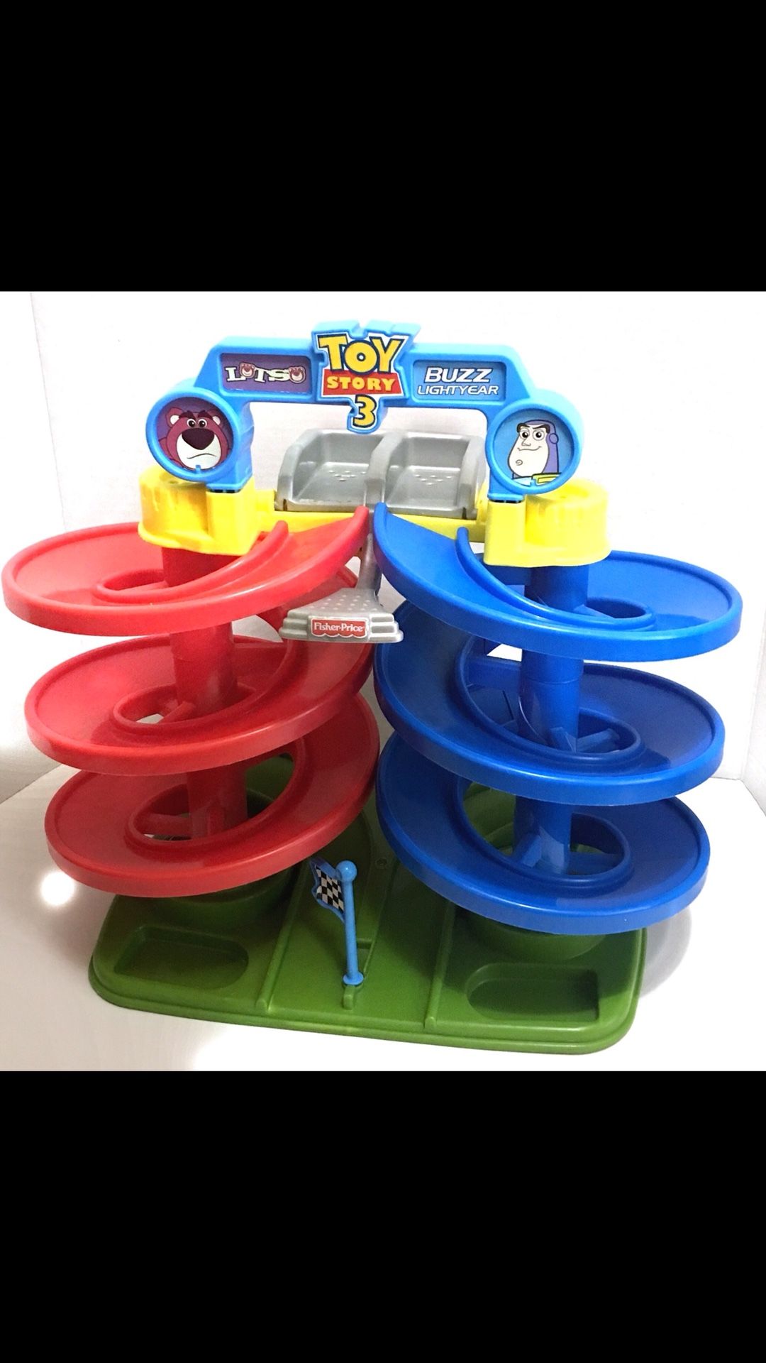 Fisher-Price Disney/Pixar Toy Story 3 Big Spiral Speedway and FISHER PRICE WORLD GRAND PRIX SPIRAL RACE (TRACK DISNEY PIXAR CARS 2) no cars
