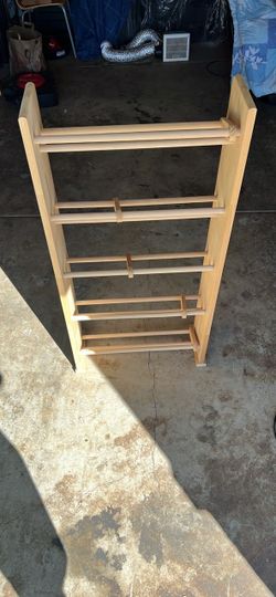 Solid Wood DVD / CD / VHS Media Storage Rack – Sliding Dividers