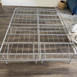 FULL SIZE METAL BED FRAME FOLDABLE (VERY STURDY) LIKE NEW)