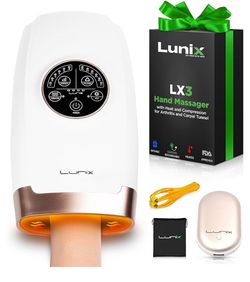 Lunix LX3 FSA Carpal Tunnel Massager, Hand & Wrist Massager with Heat and Compression for Arthritis/Numbness