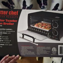 Better Chef 9 Liter Toaster Oven Broiler Black with Stainless Steel Front

