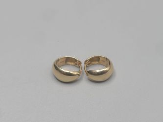 10K Yellow Gold Hoop Earrings (1/2 Inch)