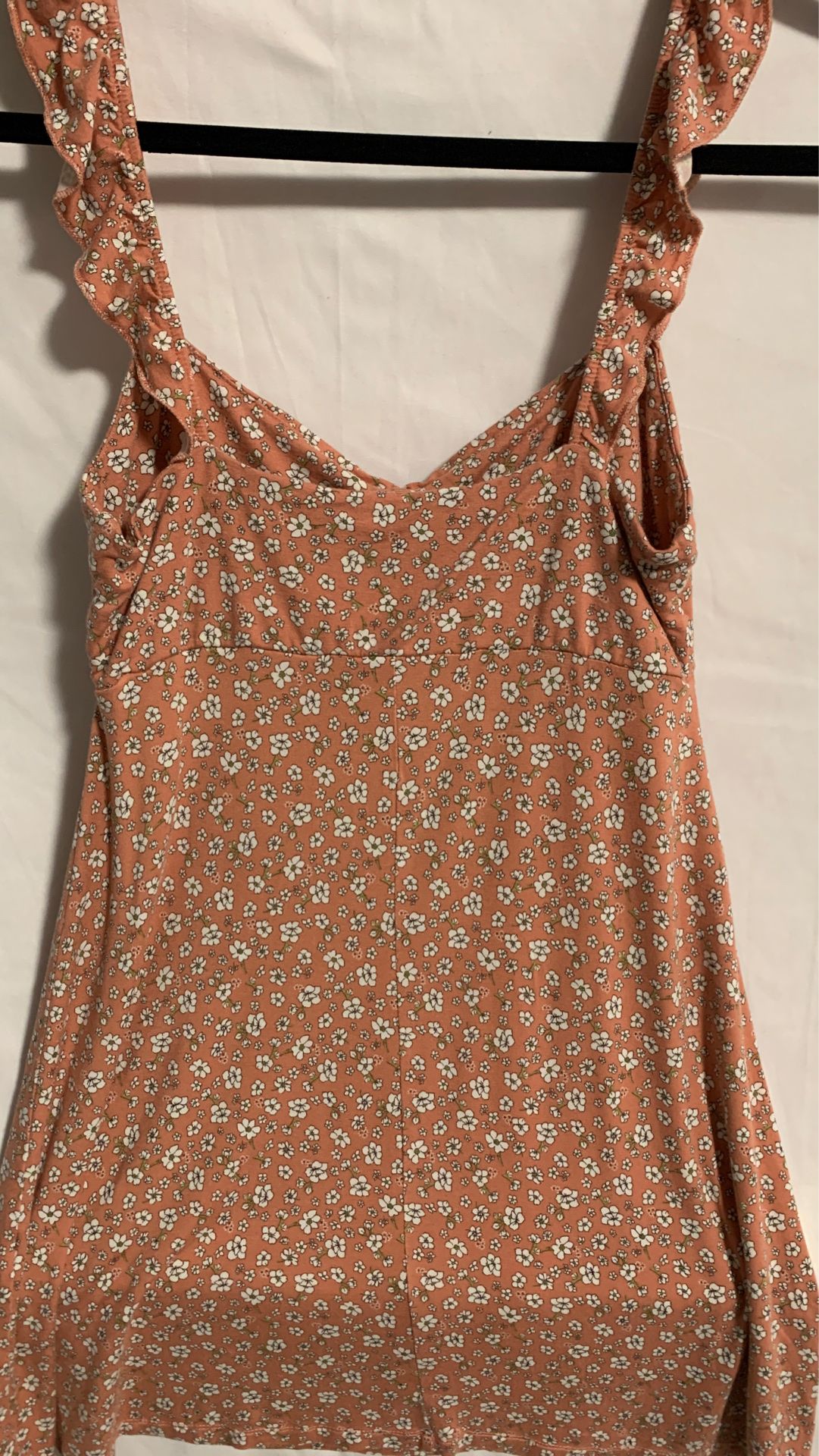Forever 21 dress ladies peach & white Flowers size M