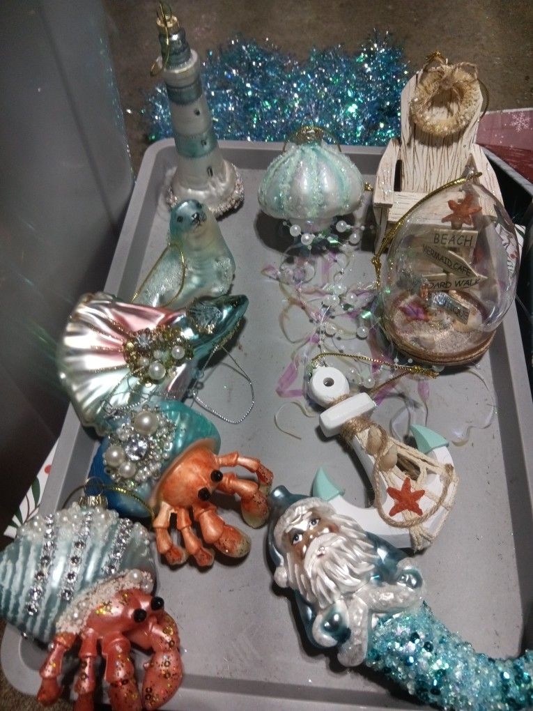 Ocean Theme Christmas Ornaments 