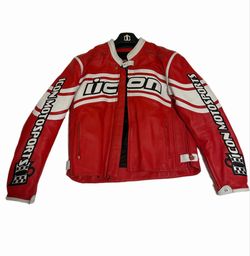 Icon Daytona Leather Motorcycle Jacket XL