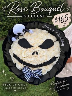 Nightmare before Christmas bouquet / Ramo buchon / rose bouquet /