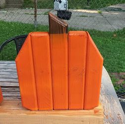 Handmade Wooden Pumpkin Fall Decoration