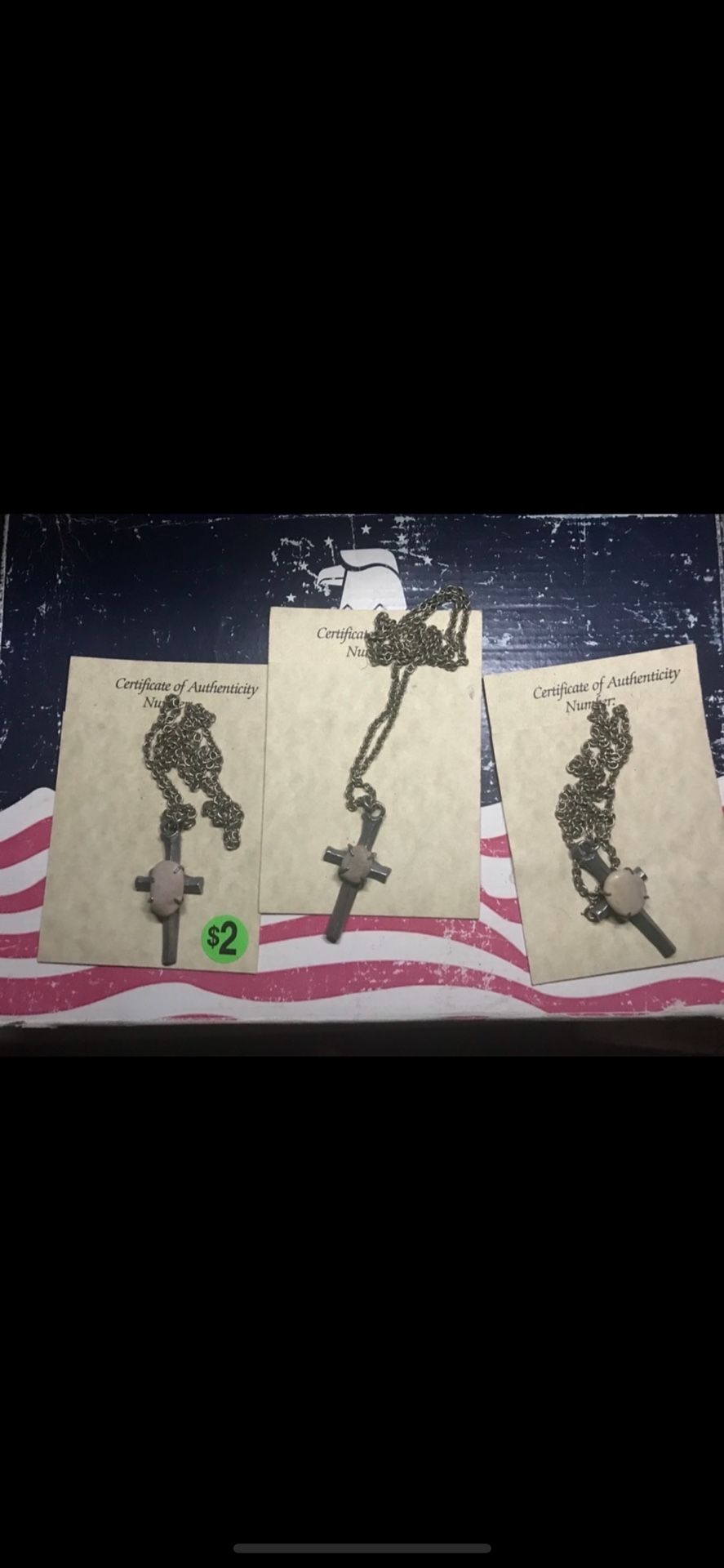 TALISMAN Of Galilee - Stone Cross. $2