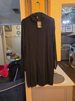 3x Black Long Sleeve Dress