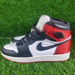 Size 10.5 - Air Jordan 1 Retro High Satin Black Toe W Men's 9