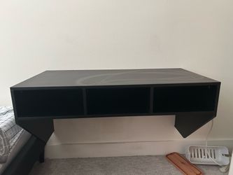 Black floating desk