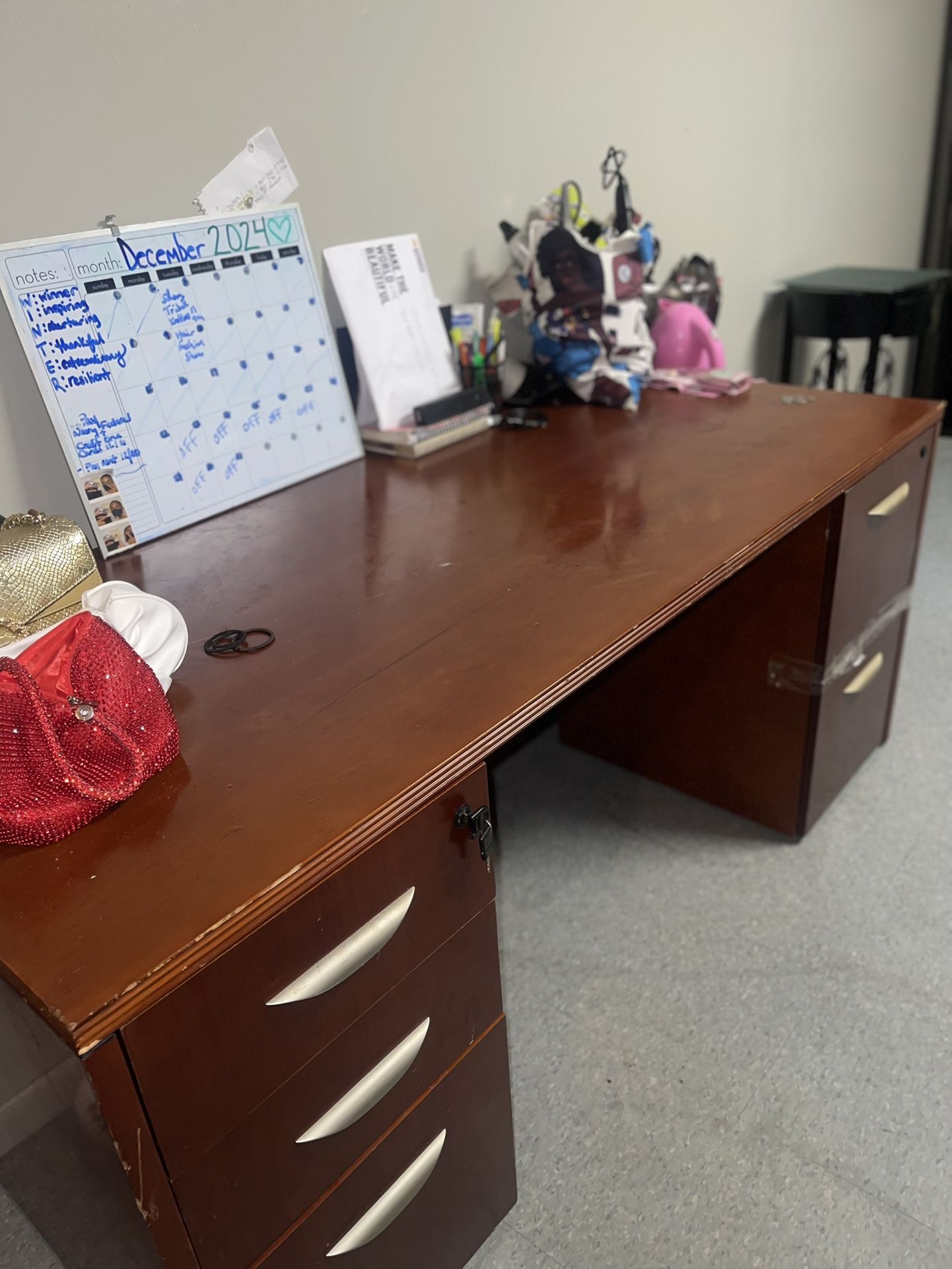 Large brown Office Desk
