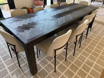 Crate and barrel dining table & chairs