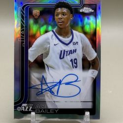 2025 Topps Chrome Ace Bailey Rookie Refractor Auto