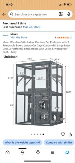 Catio or large outdoor hutch