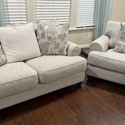 Sofa, Love Seat And Chair