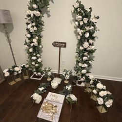 Wedding floral arch, table centerpieces, etc FOR SALE