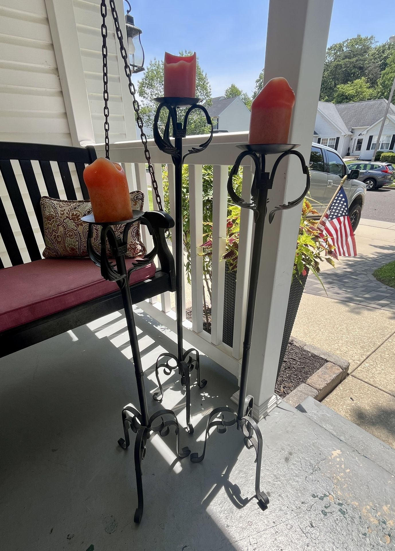 3 Tall candle holders