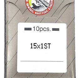 10 Organ 15X1SP HAX1SP Ball Point or Sharp Stretch Chrome Plated Elastic Home Sewing Machine Needle Flat Shank