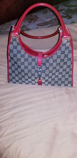 Gucci Monogram Red Trim Jackie Bsg