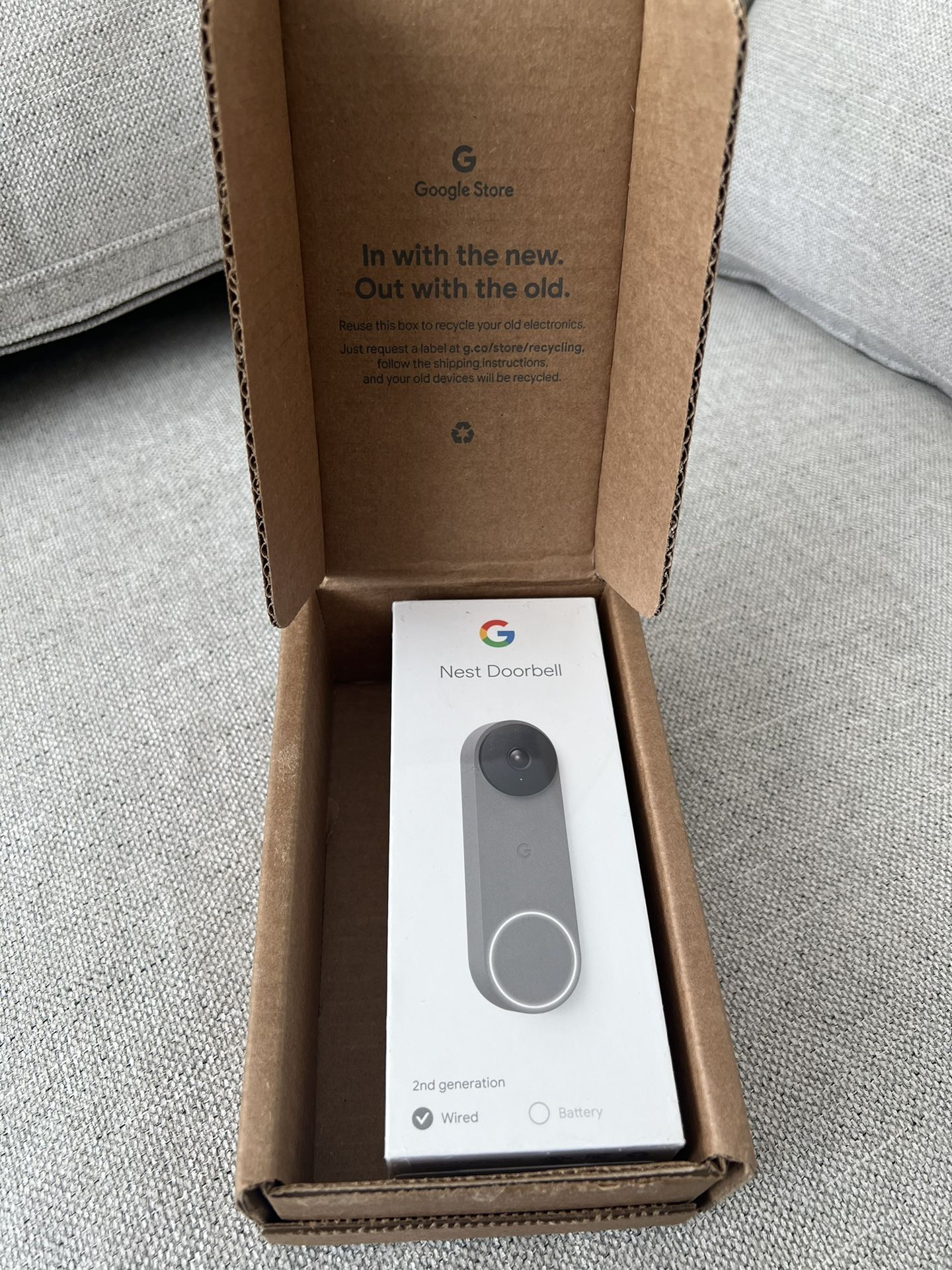 NEW NIB Wired Google Nest Doorbell 2nd Generation Ash Gray  YES IT’S AVAILABLE 