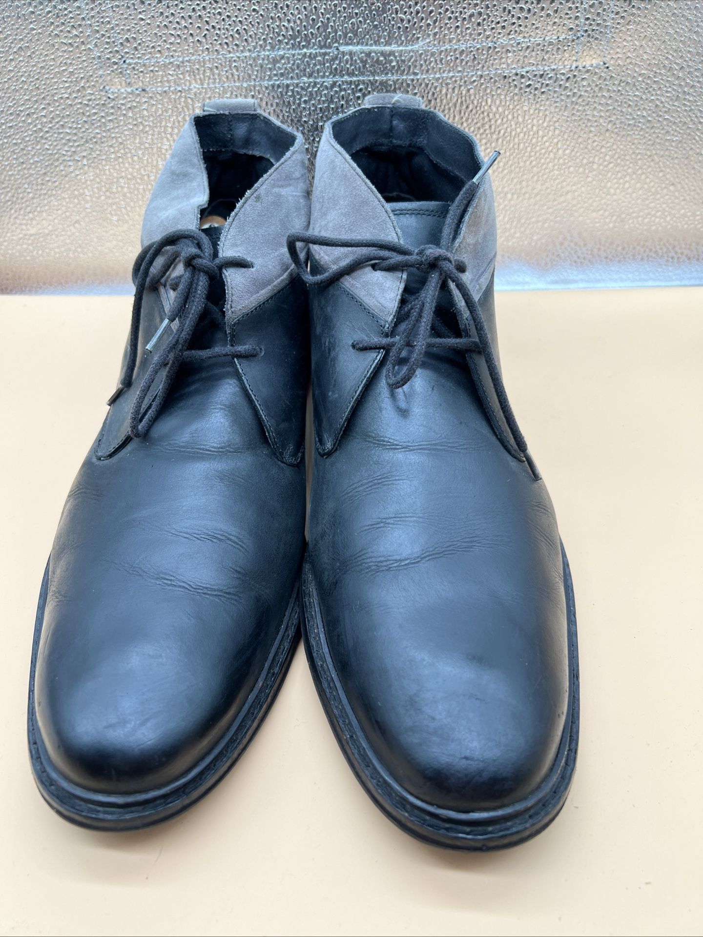 Cole Haan Men's Chukka Ankle Boots C20917 Gray Black Leather Lace Size 13