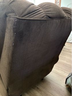 Brown upholstered La-Z-Boy chair