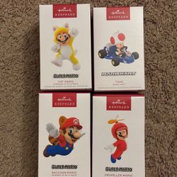 Super Mario Brothers Nintendo Christmas Ornament Lot 