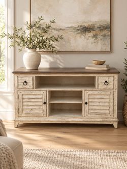 Kincaid Solid Wood Sideboard Buffet / TV Stand / Media Console – 56″ W × 19″ D × 32″ H