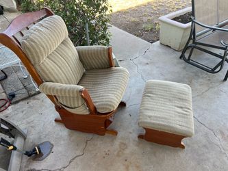 Rocking chair with matching footstool