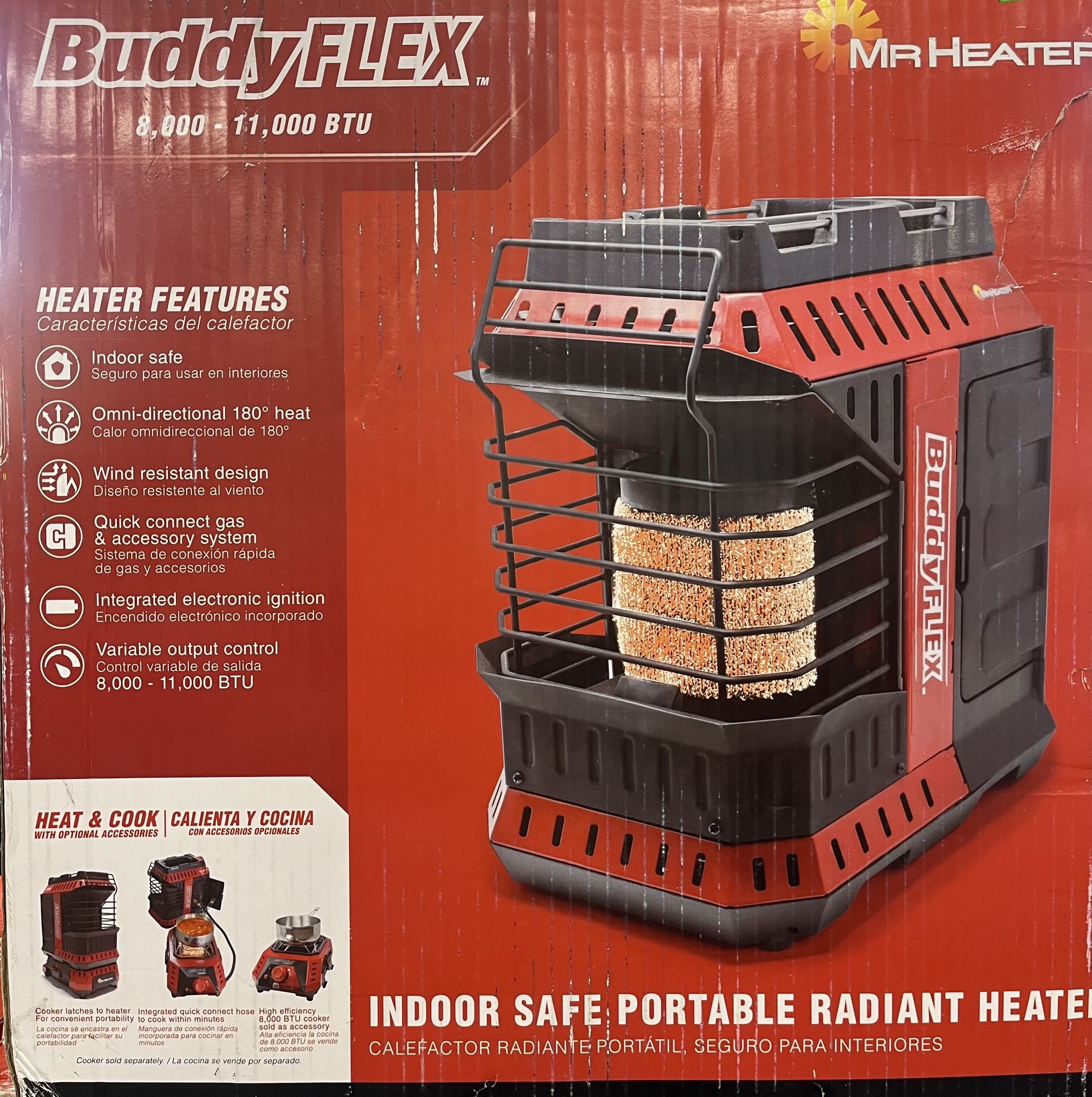 Mr Heater 8,000-11,000 YBTU Buddy Flex Portable Radiant Heater