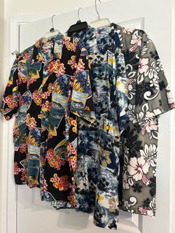 Men’s Hawaiian Shirts Large All Details In Description & Photos