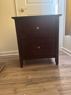 Wooden bedside table or corner table