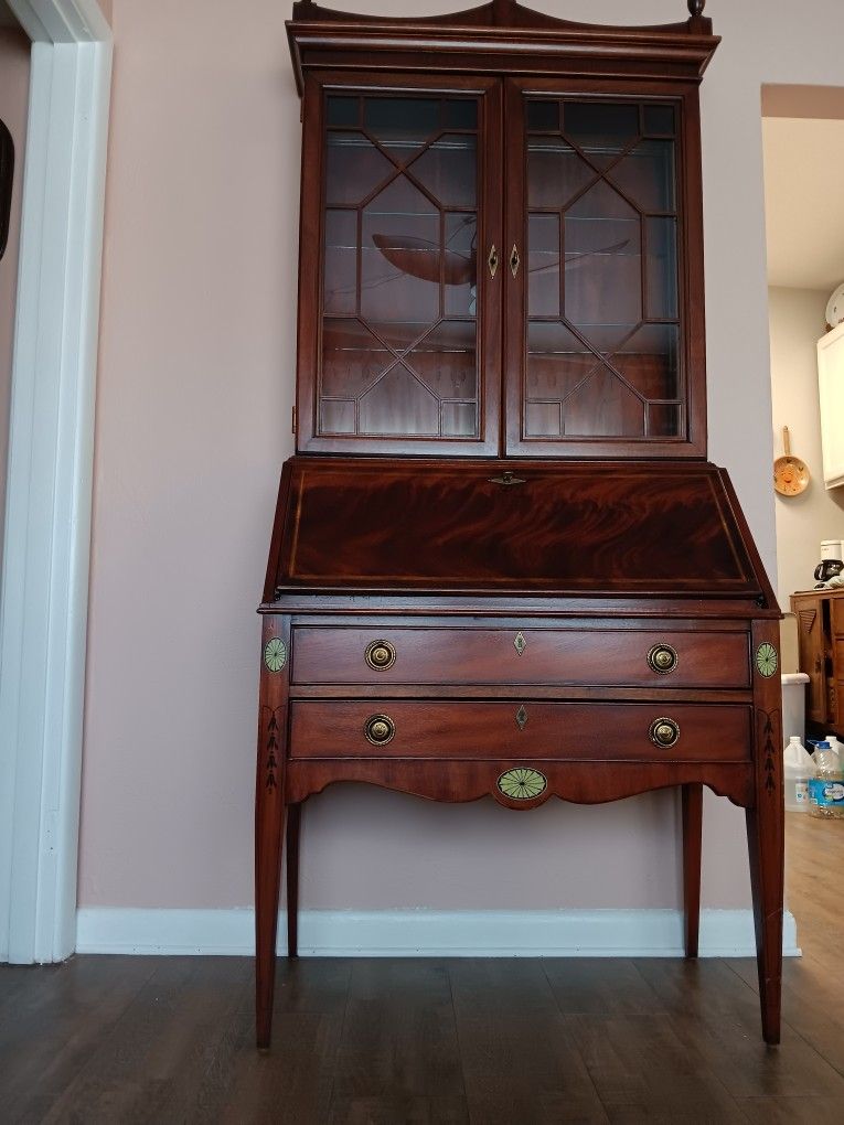 REAL SOLID WOOD SECRETARY DESK