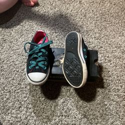 New Balance Kids Gray, Black & Pink Sneakers with Yellow Details